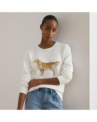 Ralph Lauren - Intarsia-Knit Golden Retriever Sweater - Lyst