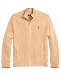 Polo Ralph Lauren - Textured Cotton Full-zip Jumper - Lyst
