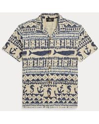 RRL - Camicia sahariana in jersey con stampa - Lyst
