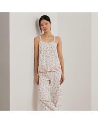 Ralph Lauren - Pijama De Punto Con Ribete De Flores - Lyst