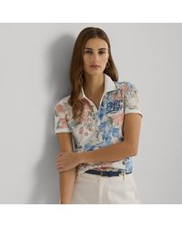 Lauren by Ralph Lauren - Ralph Lauren Floral Piqué Polo Shirt - Lyst