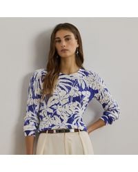 Ralph Lauren - Print Cable-Knit Cotton Jumper - Lyst
