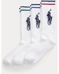 Polo Ralph Lauren - Big Pony Athletic Crew Sock 3-pack - Lyst