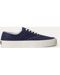 Polo Ralph Lauren - Keaton Washed Canvas Trainer - Lyst