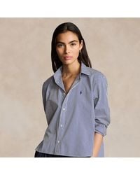 Polo Ralph Lauren - Kastenförmiges Baumwollhemd Mit Streifen - Lyst