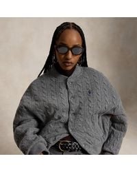 Polo Ralph Lauren - Cable-Knit Wool-Cashmere Snapped Jacket - Lyst