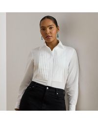 Ralph Lauren - Ralph Lauren Bib-Front Cotton Broadcloth Shirt - Lyst