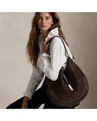 Polo Ralph Lauren - Polo Id Suede Large Shoulder Bag - Lyst