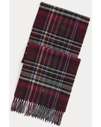 Polo Ralph Lauren - Plaid Fringe Wool Scarf - Lyst