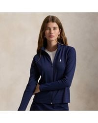 Ralph Lauren - Cable Stretch-Jacquard Zip Jacket - Lyst
