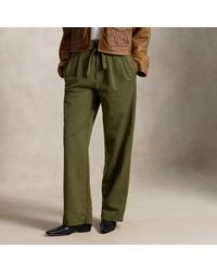 Polo Ralph Lauren - Cotton-Linen Notch Pleated Trouser - Lyst