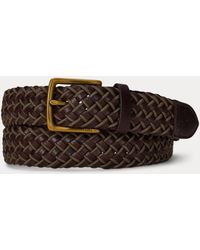 Ralph Lauren - Leather & Braided Cord Woven Belt - Lyst