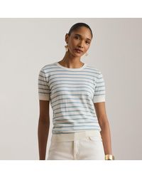 Ralph Lauren - Striped Cotton Short-Sleeve Jumper - Lyst
