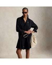 Polo Ralph Lauren - Cotton Drawcord Shirtdress - Lyst