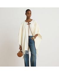 Ralph Lauren - Buckle-Trim Herringbone Ruana - Lyst