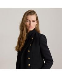 Ralph Lauren - Double-Breasted Sablé Crepe Jacket - Lyst