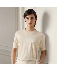 Ralph Lauren - Linen Jersey Pocket T-Shirt - Lyst