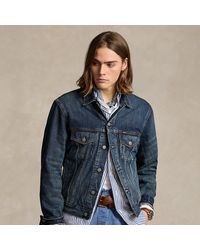 Polo Ralph Lauren - Giacca trucker di jeans lavaggio medio - Lyst