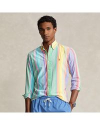 Polo Ralph Lauren - Custom Fit Striped Oxford Shirt - Lyst