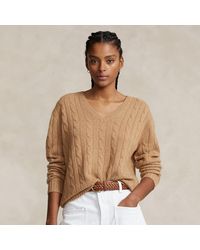 Ralph Lauren - Relaxed Fit Cable Cashmere Sweater - Lyst