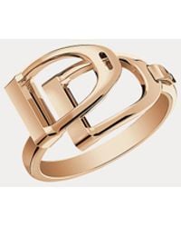 Ralph Lauren - Roségold-Ring Mit Zwei Steigbügeln - Lyst