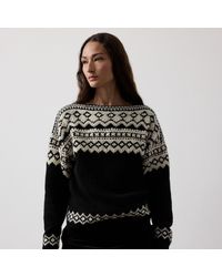 Ralph Lauren - Ralph Lauren Cashmere Jacquard Boatneck Sweater - Lyst