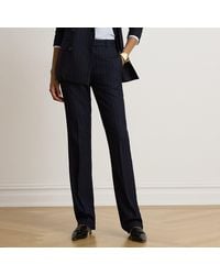 Ralph Lauren - Pinstripe Wool-Blend Twill Straight Pant - Lyst