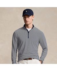 Ralph Lauren - Striped Jersey Quarter-zip Pullover - Lyst