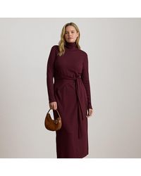 Ralph Lauren - Taglie Plus - Abito dolcevita con fiocco - Lyst