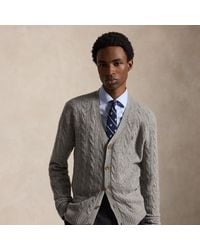 Polo Ralph Lauren - Cable-Knit Wool-Cashmere Cardigan - Lyst