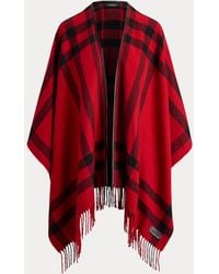 Ralph Lauren - Plaid Fringe-Trim Ruana - Lyst