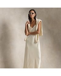 Polo Ralph Lauren - Satin Midi Slip Dress - Lyst