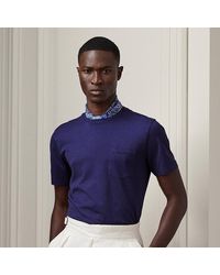 Ralph Lauren Purple Label - Camiseta con bolsillo teñida en prenda - Lyst