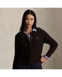 Polo Ralph Lauren - Cable-Knit Wool-Cashmere Cardigan - Lyst
