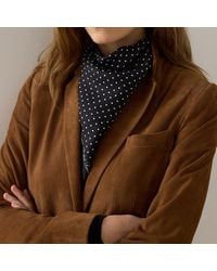 Ralph Lauren - Polka-Dot Silk Twill Square Scarf - Lyst