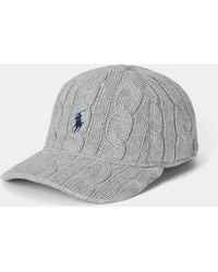 Polo Ralph Lauren - Cable-Knit Cotton Ball Cap - Lyst
