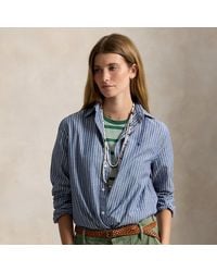 Polo Ralph Lauren - Classic Fit Striped Cotton-Linen Shirt - Lyst