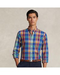 Ralph Lauren - Classic Fit Plaid Stretch Poplin Shirt - Lyst
