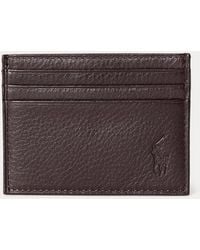 Polo Ralph Lauren - Pebbled Leather Card Case - Lyst