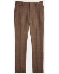 RRL - Slim-Fit Fischgrat-Anzughose Aus Leinen - Lyst