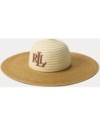 Ralph Lauren - Two-Tone Straw Sun Hat - Lyst
