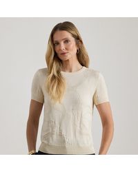 Ralph Lauren - Belting-Motif Short-Sleeve Jumper - Lyst