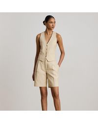 Ralph Lauren - Pleated Linen-Cotton Tweed Bermuda Short - Lyst