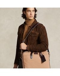 Polo Ralph Lauren - Leather-trim Canvas Briefcase - Lyst