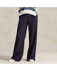 Polo Ralph Lauren - Stretch Wool Faille Wide-leg Pant - Lyst
