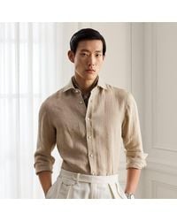 Ralph Lauren - Tick-Weave Linen Shirt - Lyst