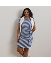 Ralph Lauren - Ralph Lauren Striped Tie-Front Jersey Dress - Lyst