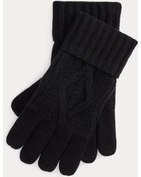 Polo Ralph Lauren - Cable-Knit Wool-Cashmere Gloves - Lyst