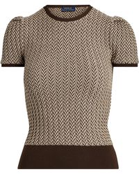 Polo Ralph Lauren Wollpullover mit kurzen Ärmeln - Mehrfarbig