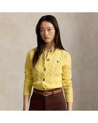 Polo Ralph Lauren - Cable-Knit Wool-Cashmere Cardigan - Lyst